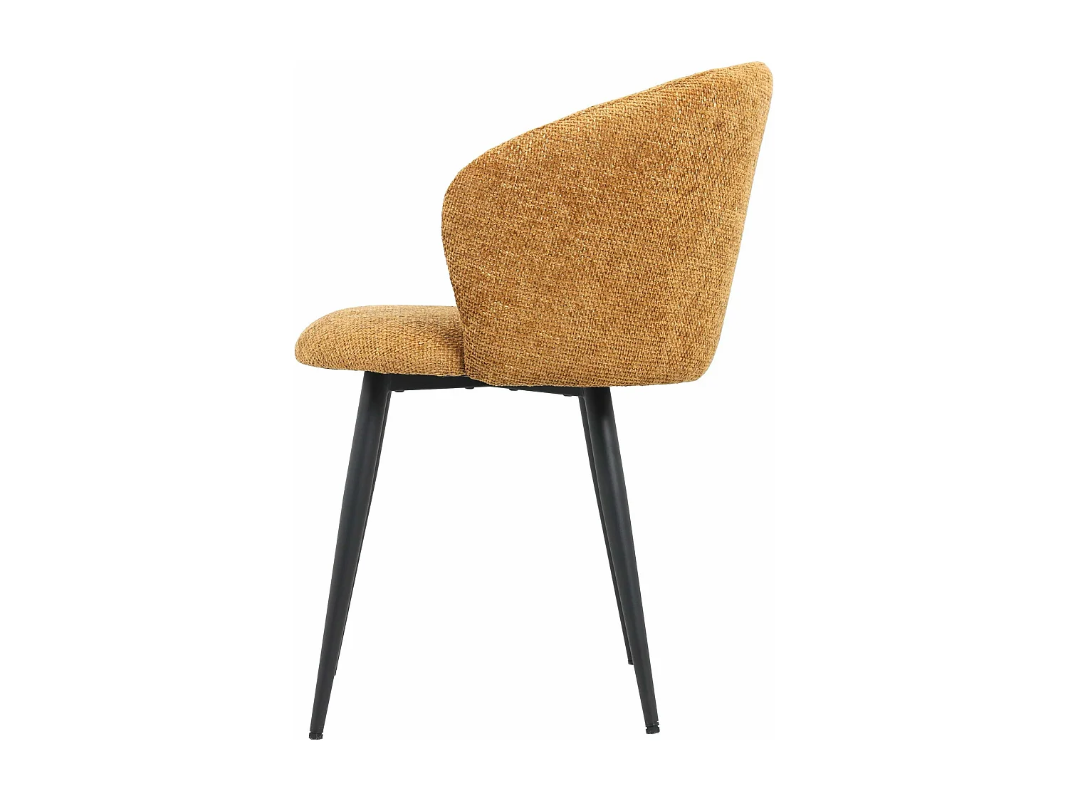 Sedia in tessuto senape "Alina"