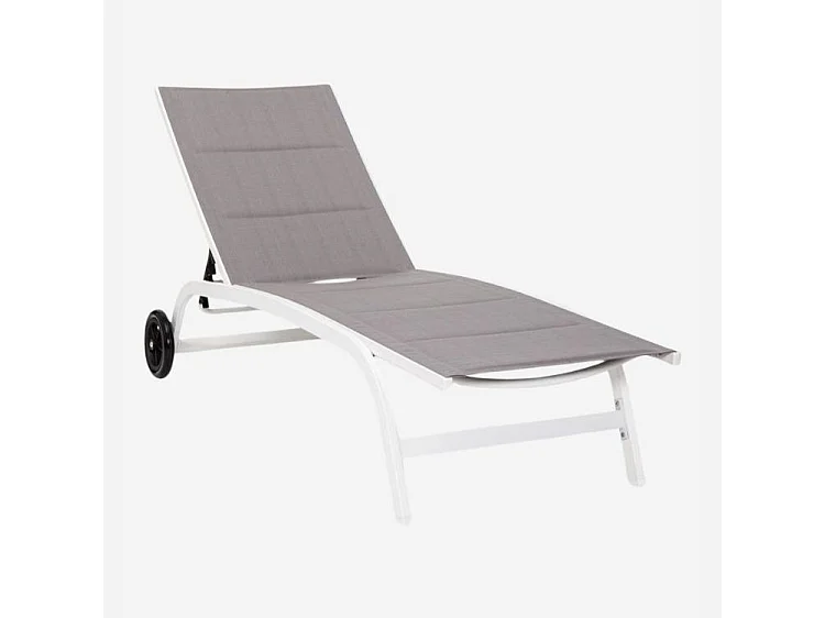 Lettino in alluminio grigio