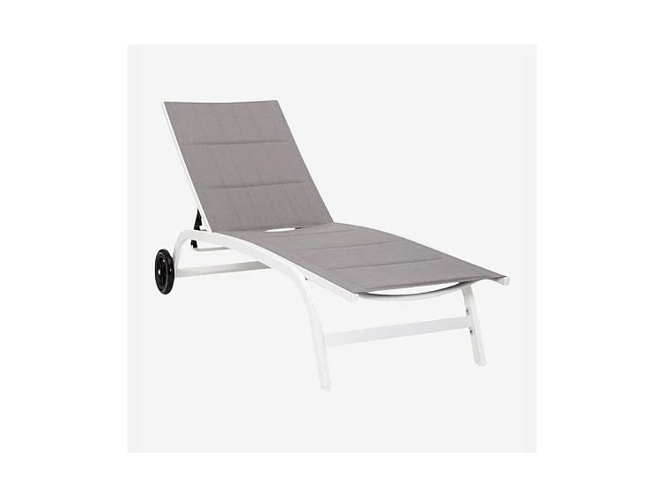 Lettino in alluminio grigio