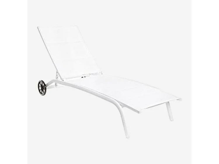 Lettino in alluminio bianco