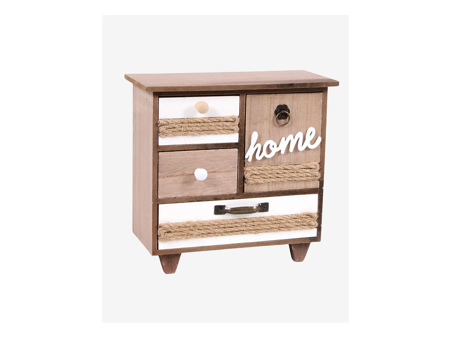 Portagioie in mdf e juta “Home”