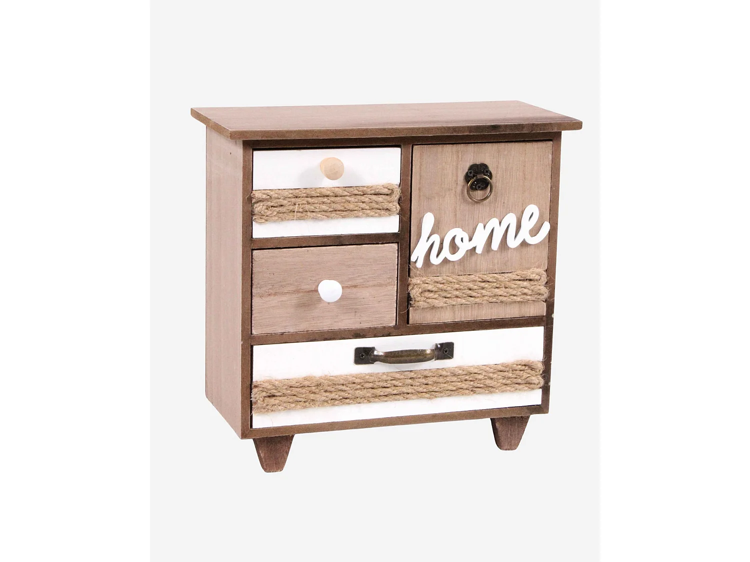 Portagioie in mdf e juta “Home”