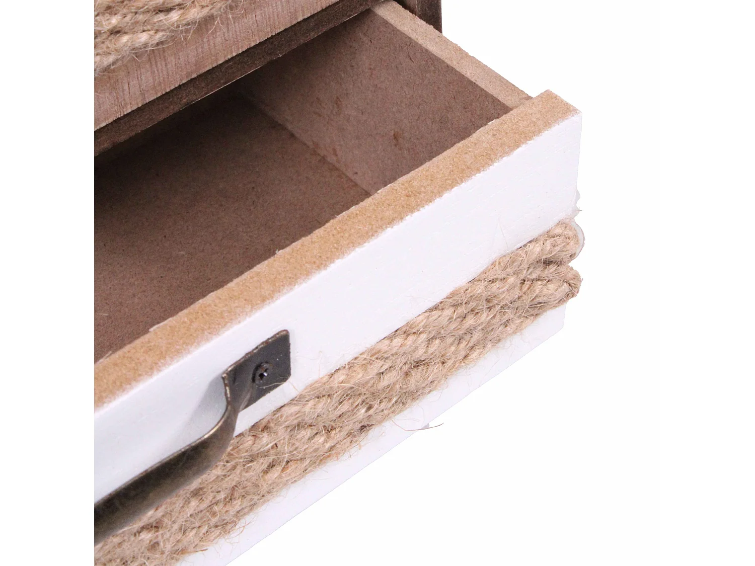 Portagioie in mdf e juta “Home”