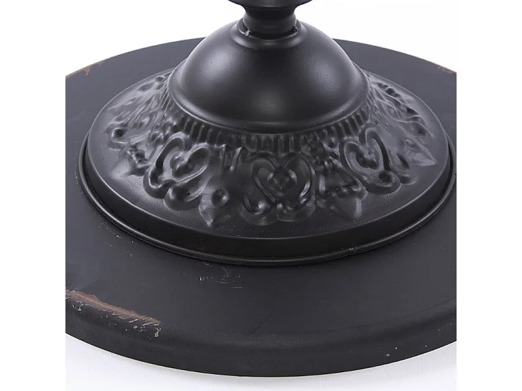 Tavolino in abete e metallo nero