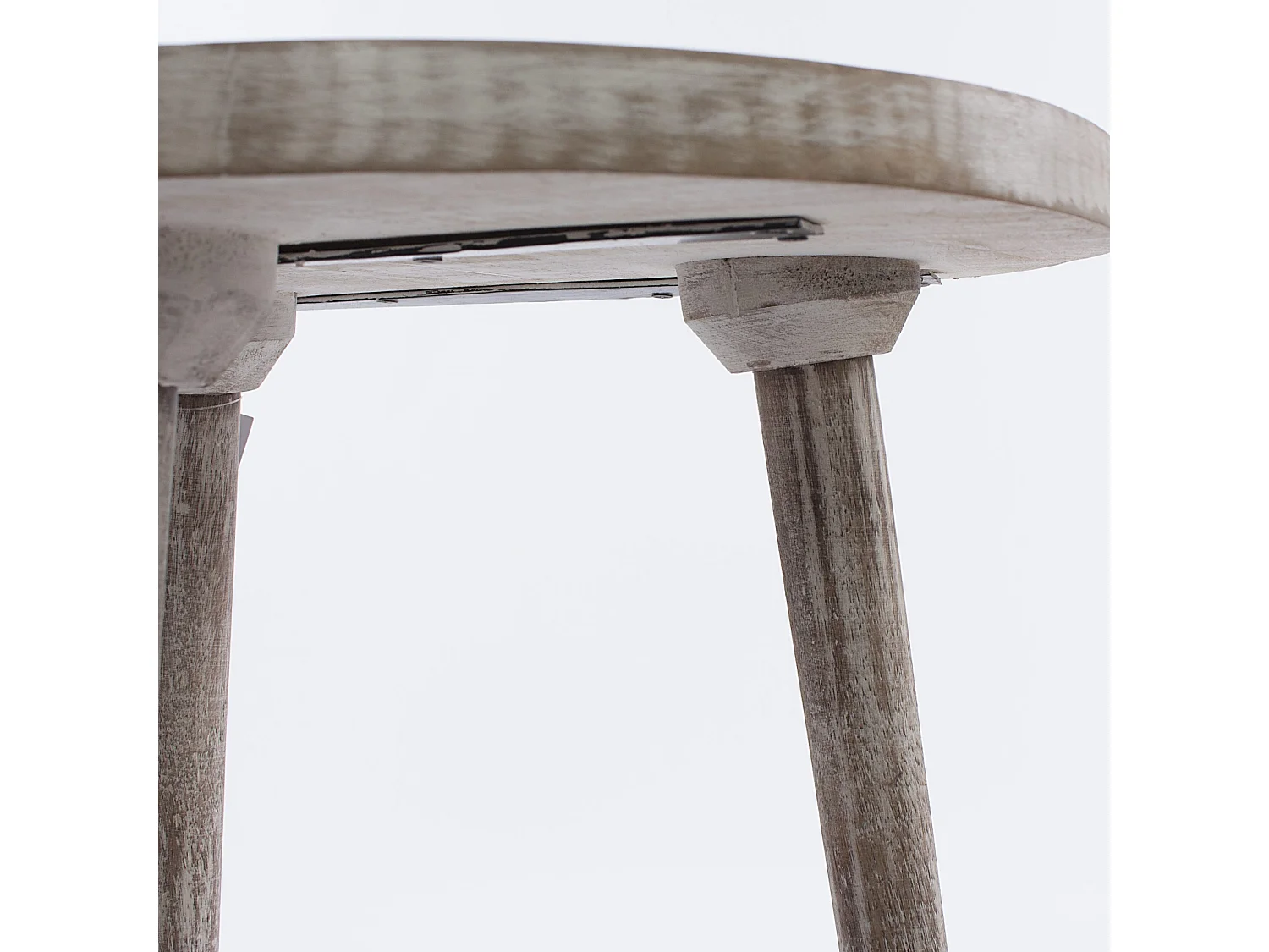 Tavolo da caffè in mango sbiancato Ø45H55