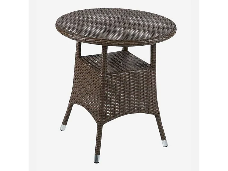 Tavolino rotondo in polyrattan "Santiago"