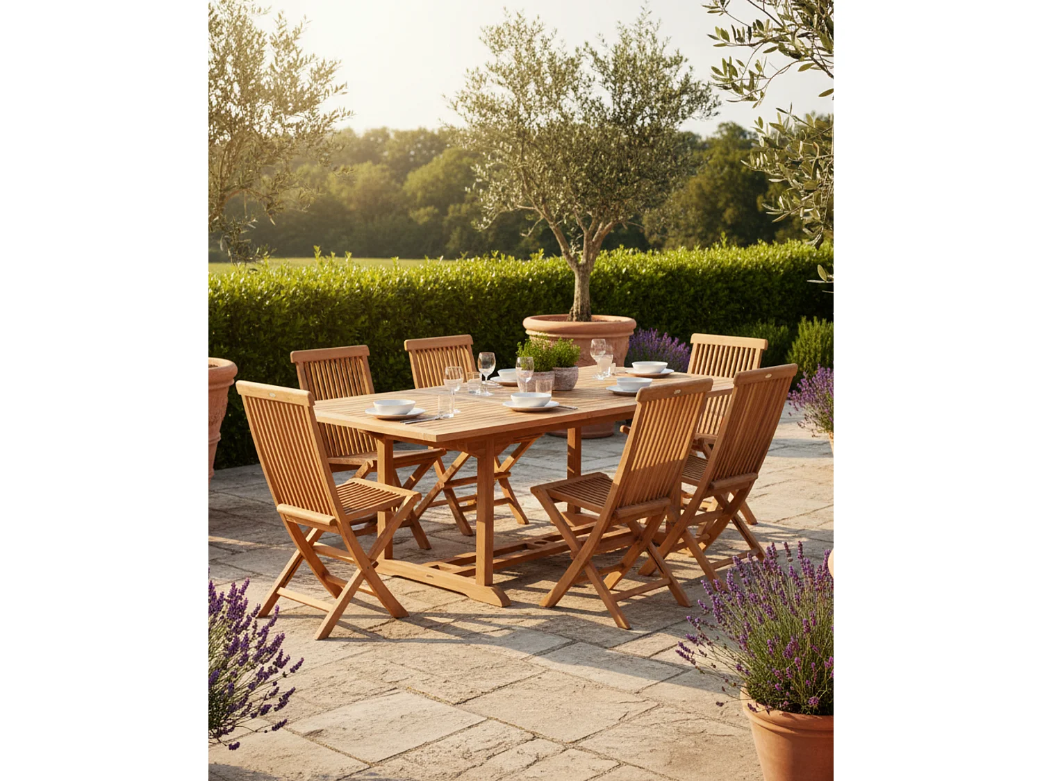 Tavolo allungabile in teak