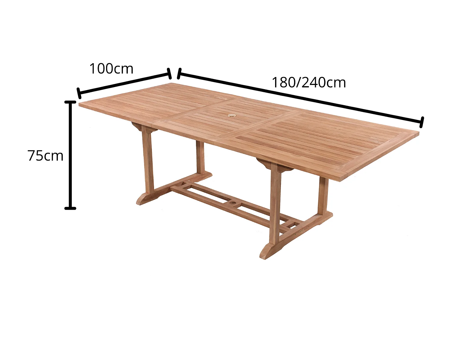 Tavolo allungabile in teak