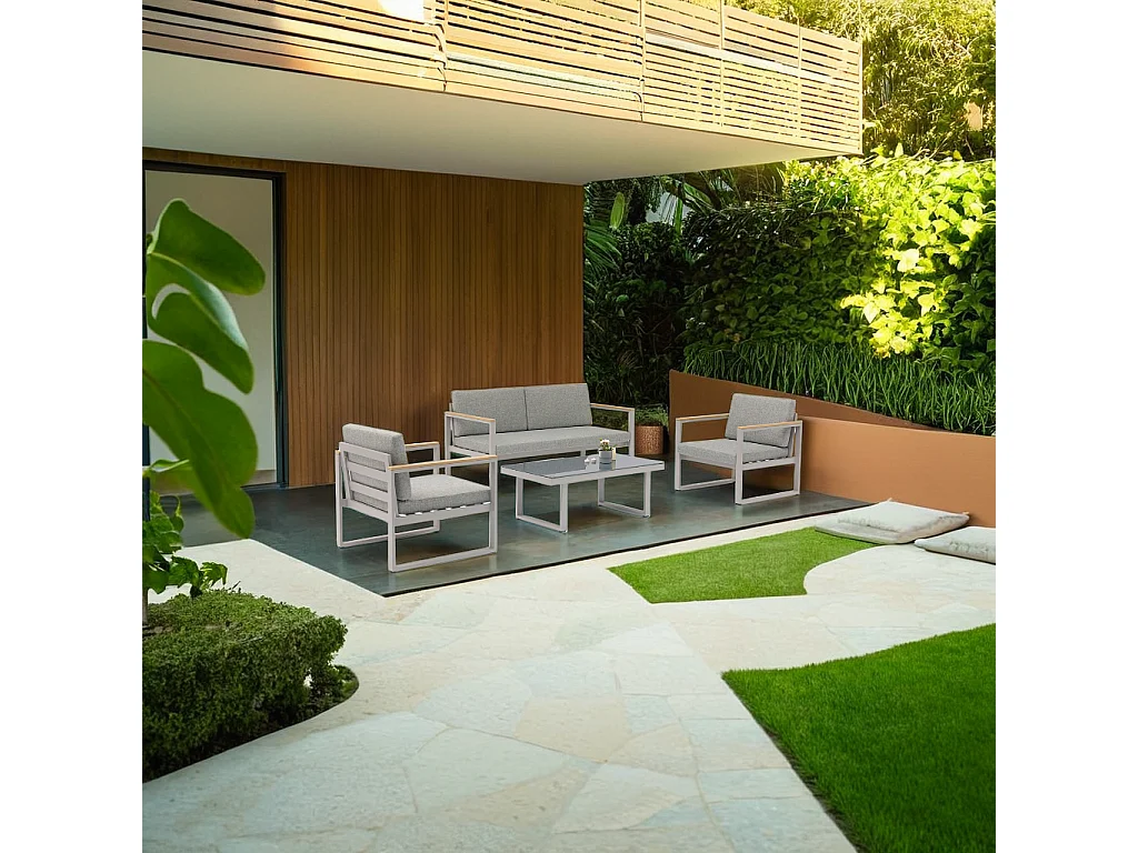 Salotto completo in alluminio "Iseo"