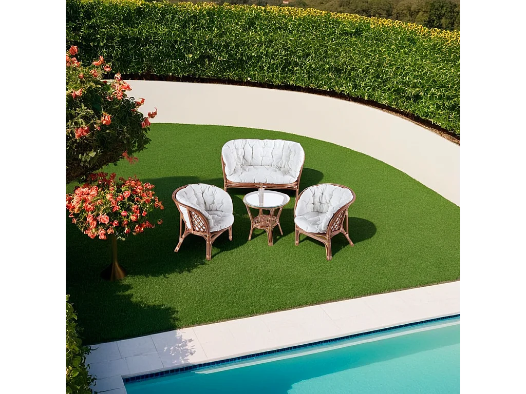 Salotto completo in rattan naturale "Bahama"