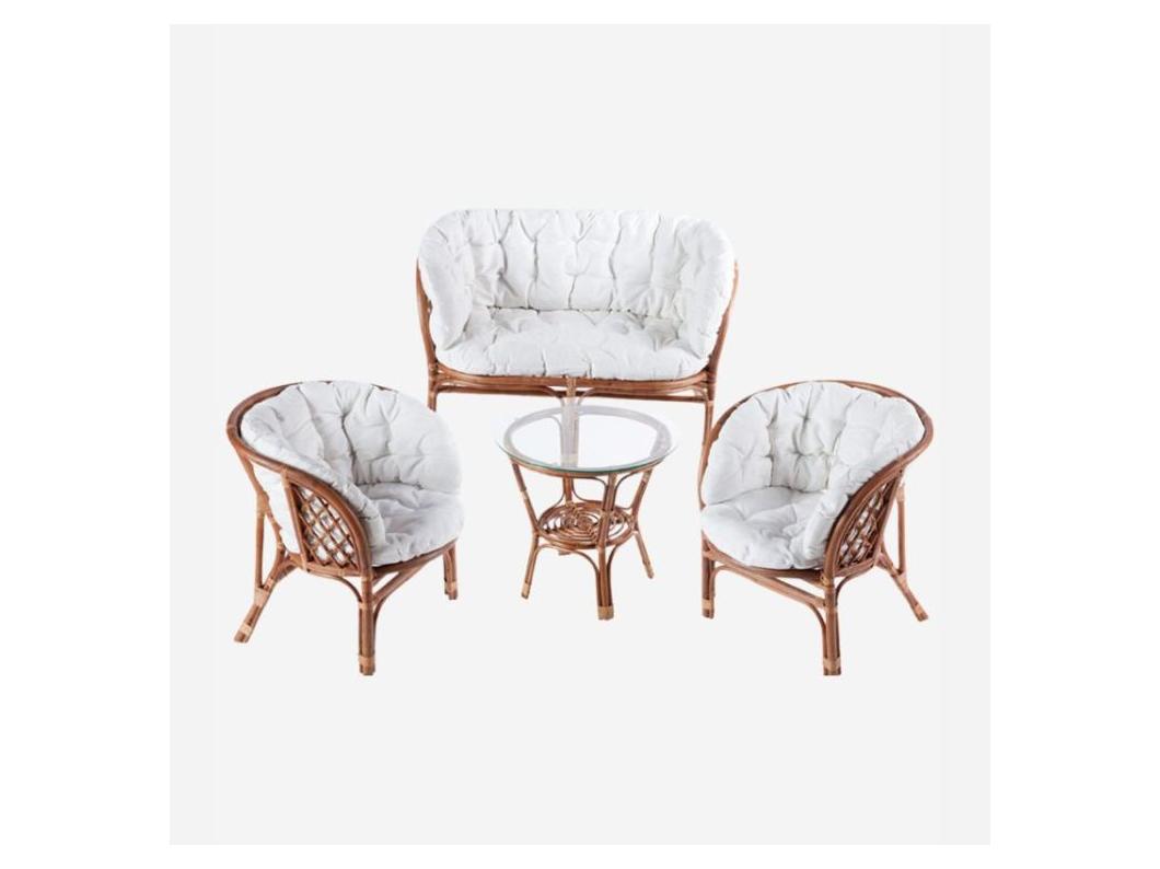 Salotto completo in rattan naturale "Bahama"