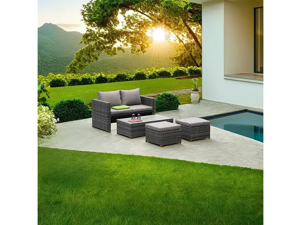 Salotto completo in polirattan "Furbo"