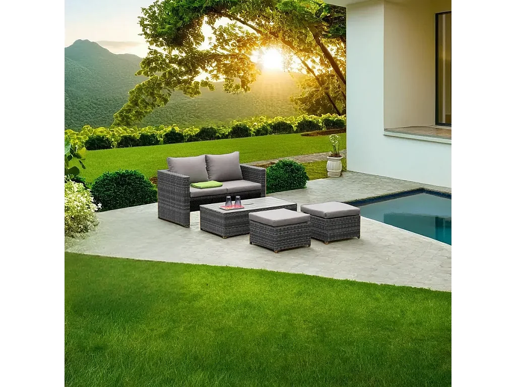 Salotto completo in polirattan "Furbo"