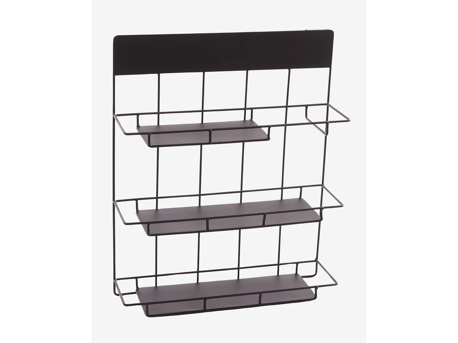 Mensola in metallo con portaoggetti