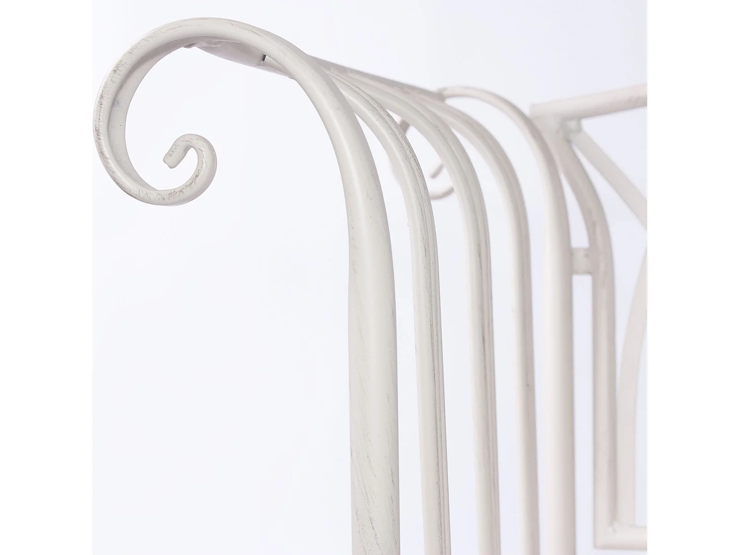 Panca in metallo avorio da giardino panca decorativa resistente per esterno e interno panca arredo casa smontabile