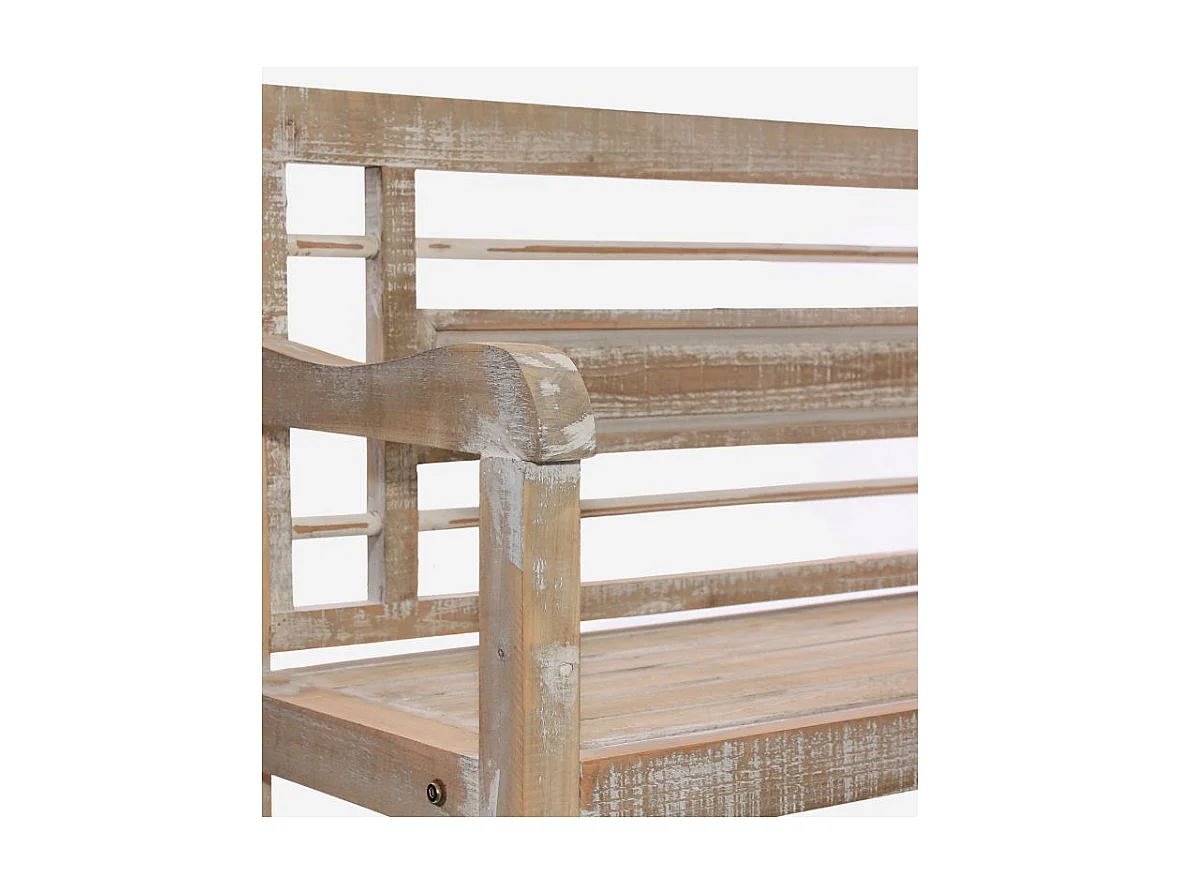 Panchina in abete intagliato