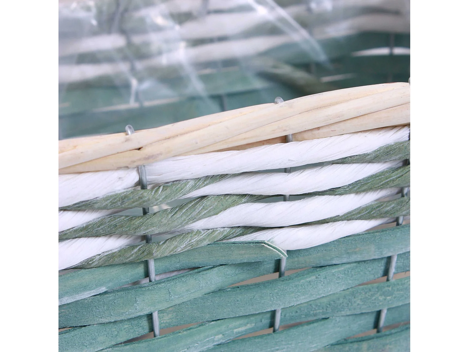 Set di 3 portavasi rotondi in vimini e fibre naturali