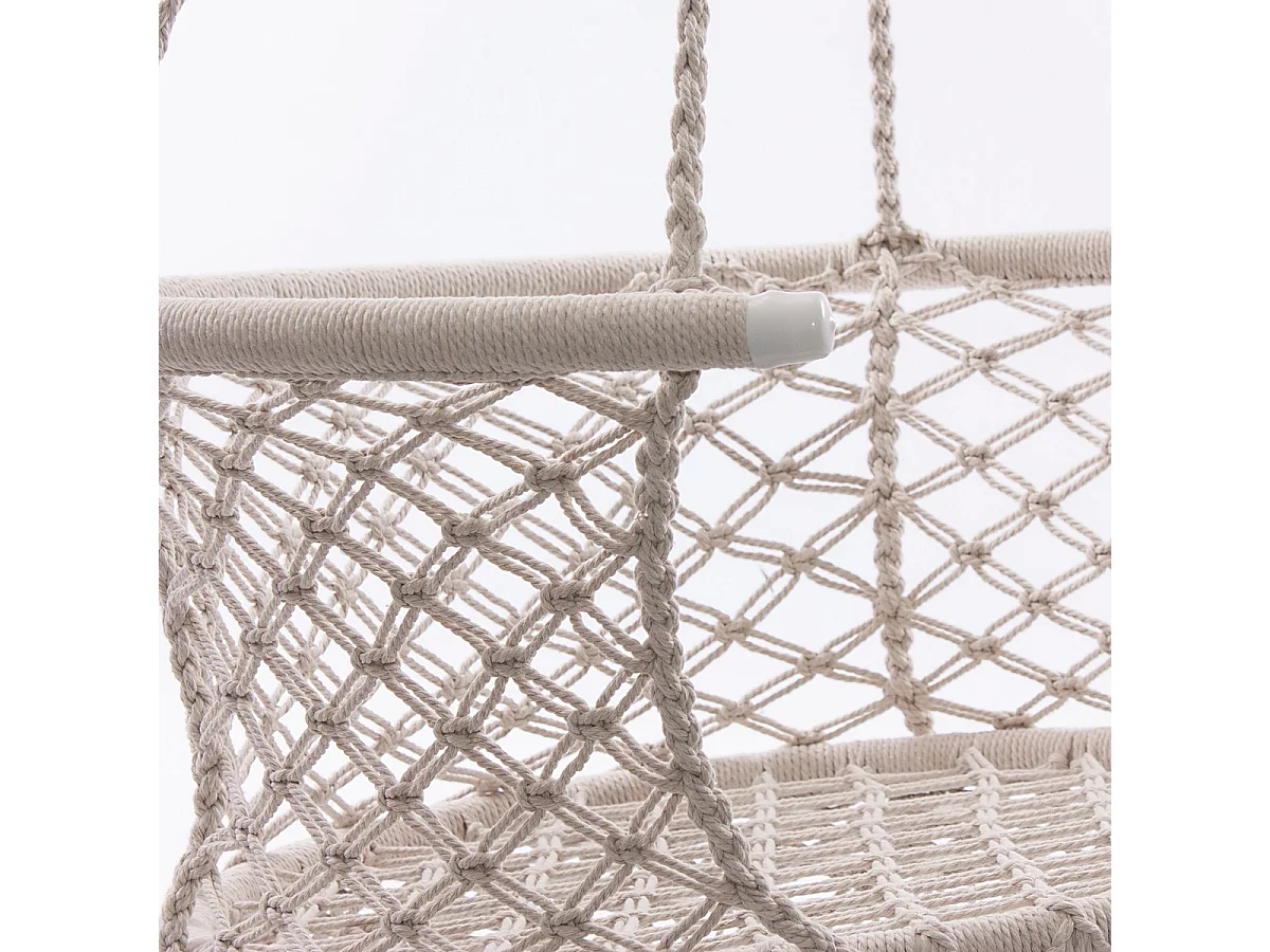 Poltrona sospesa in cotone beige