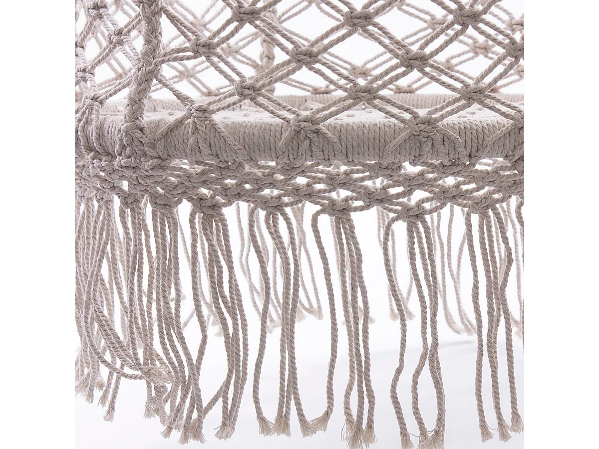 Poltrona sospesa in cotone beige