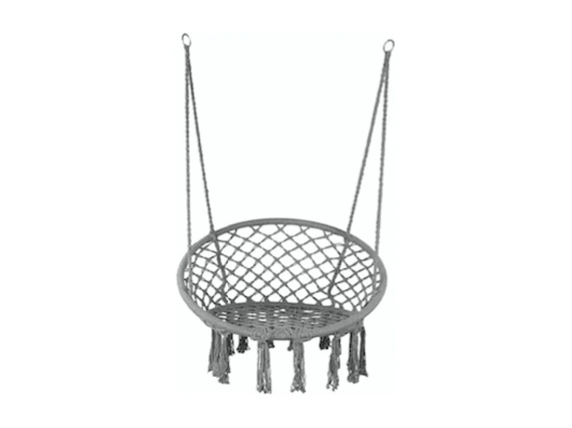 Poltrona pensile grigia in cotone