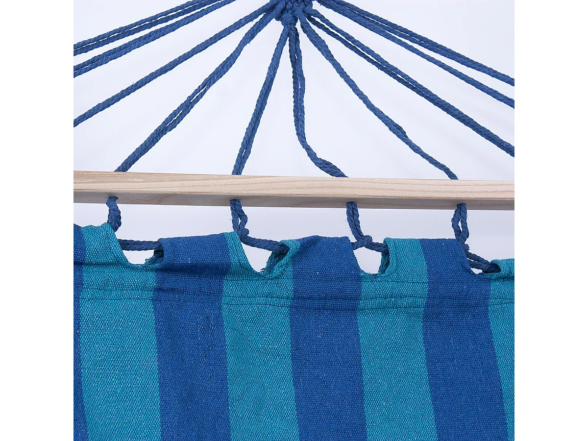 Amaca a Righe Blu in Policotone da Giardino Relax Outdoor Resistente e Confortevole