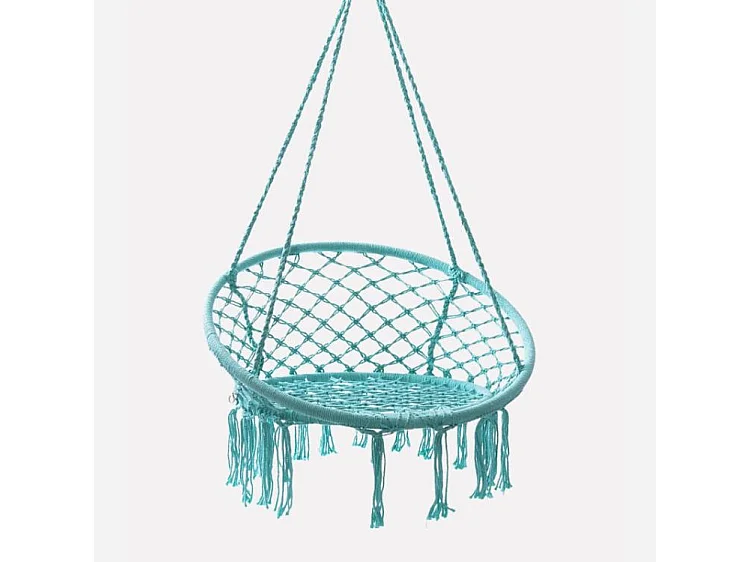 Poltrona pensile acquamarina in cotone
