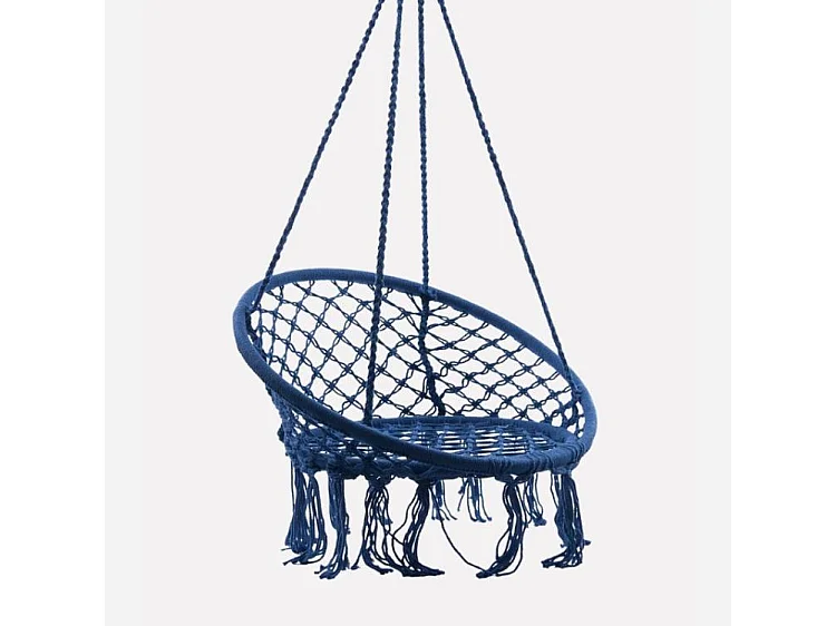 Poltrona pensile blu in cotone