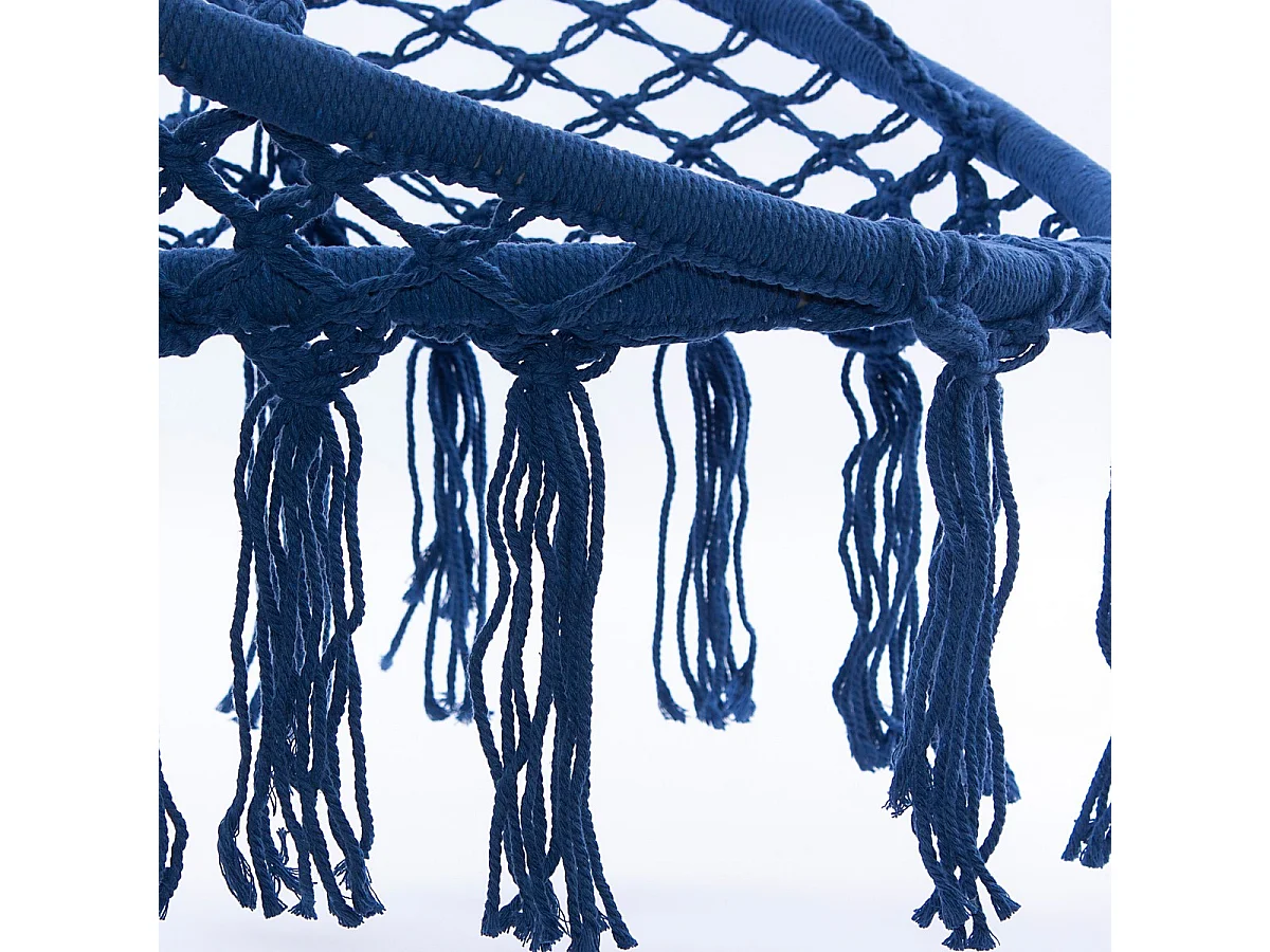 Poltrona pensile blu in cotone