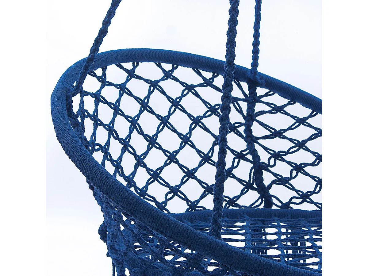 Poltrona pensile blu in cotone