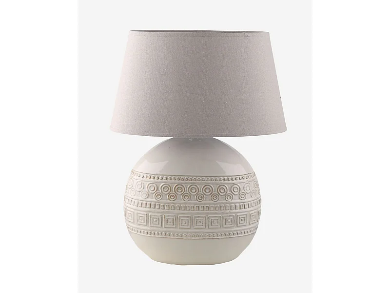 Lampada ovale in ceramica decorata