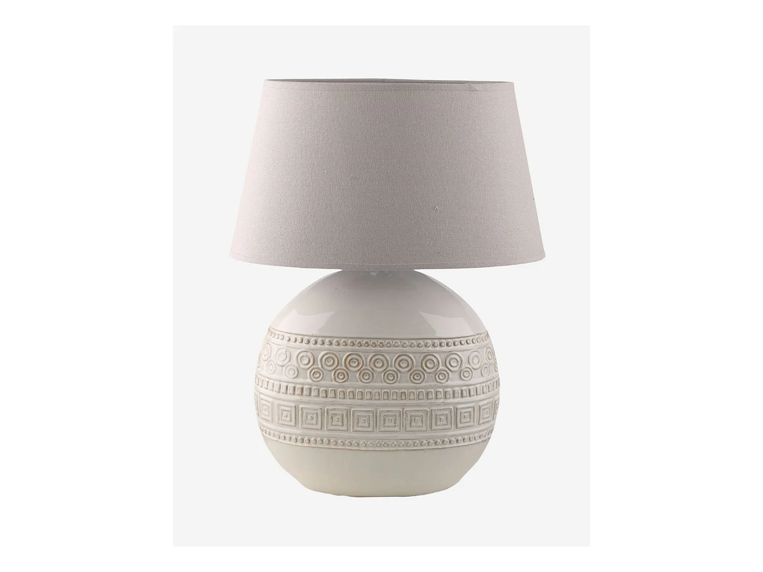 Lampada ovale in ceramica decorata