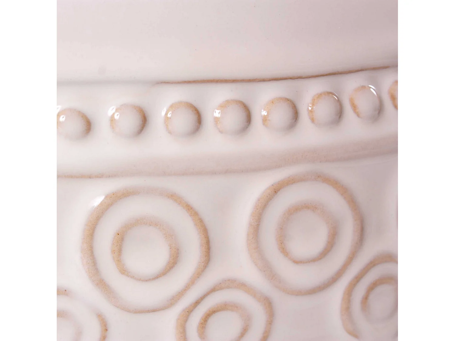 Lampada ovale in ceramica decorata