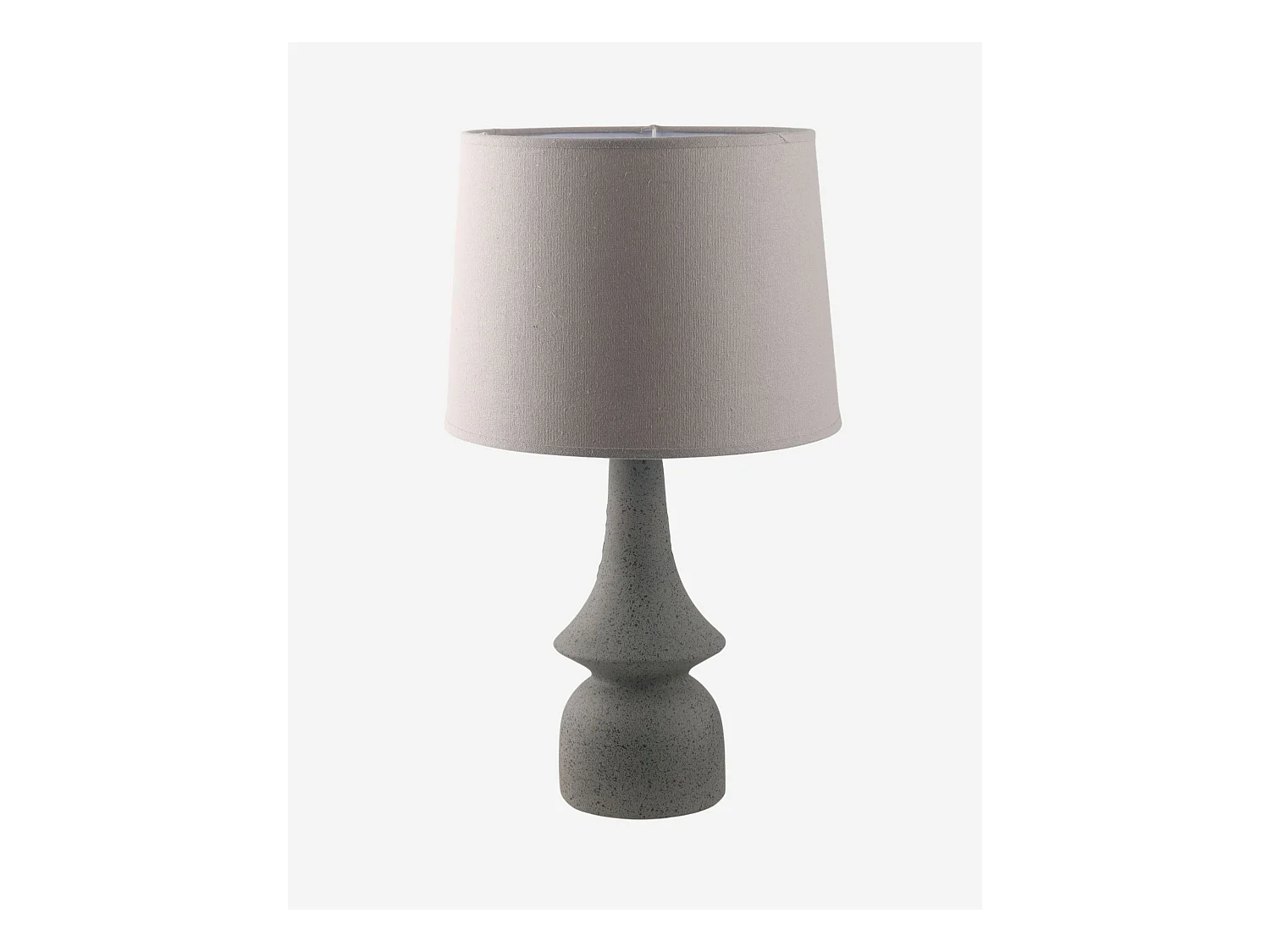 Lampada in ceramica grigia sagomata