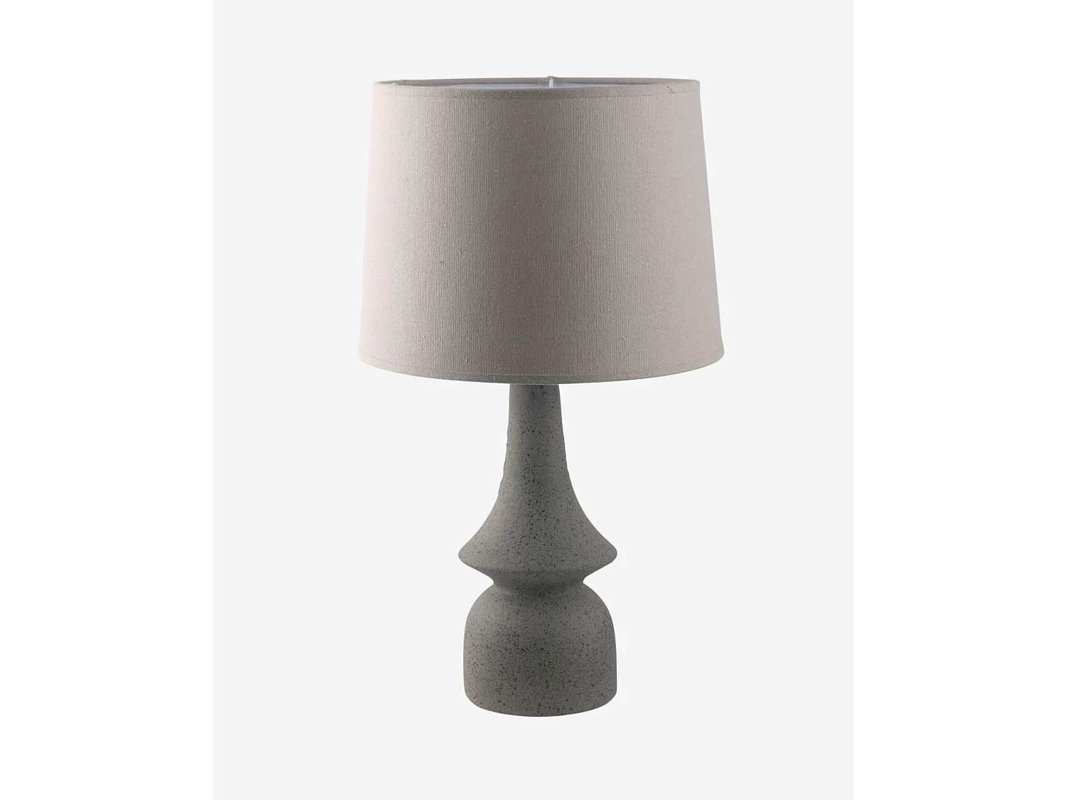 Lampada in ceramica grigia sagomata