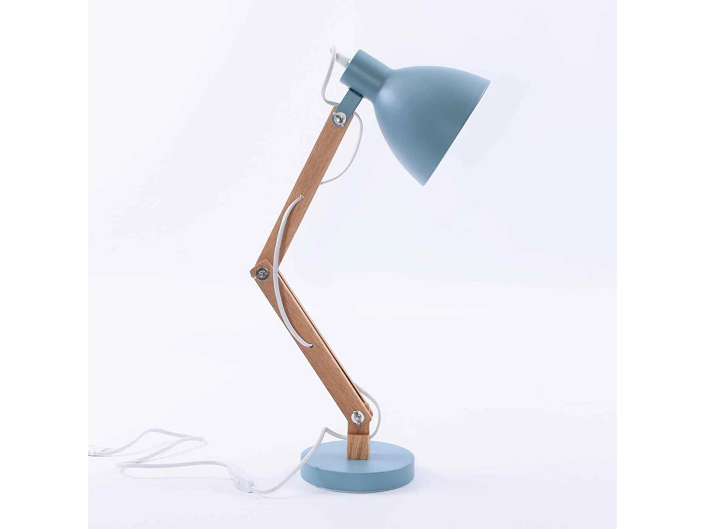 Lampada da scrivania grigio-azzurra