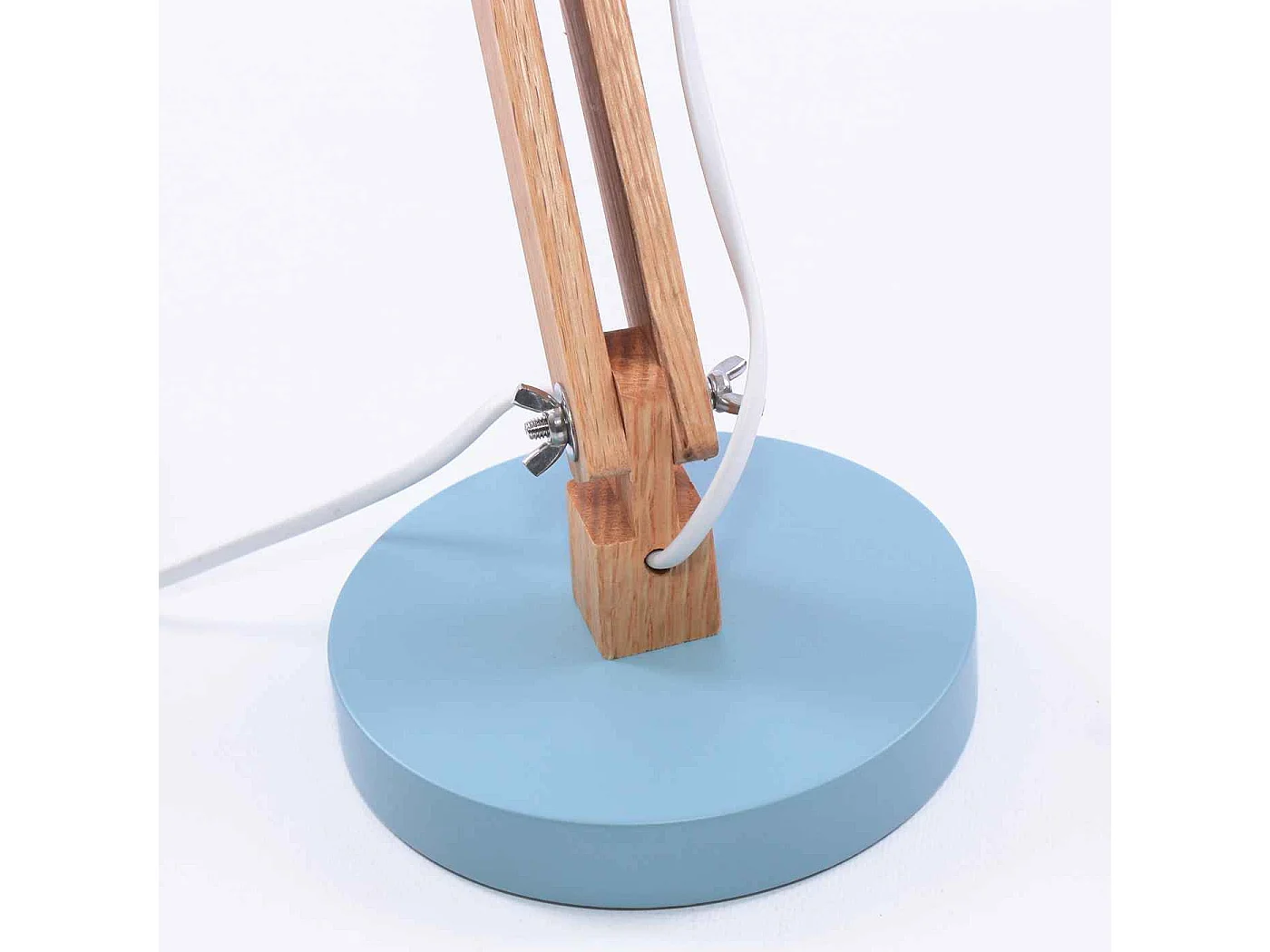 Lampada da scrivania grigio-azzurra