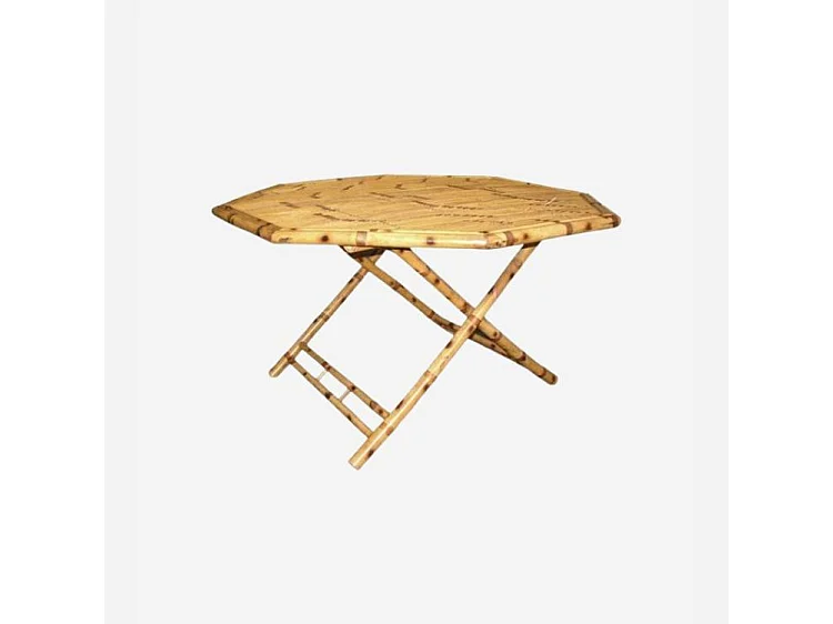 Tavolo in bambù colore marrone naturale 110x100xH75