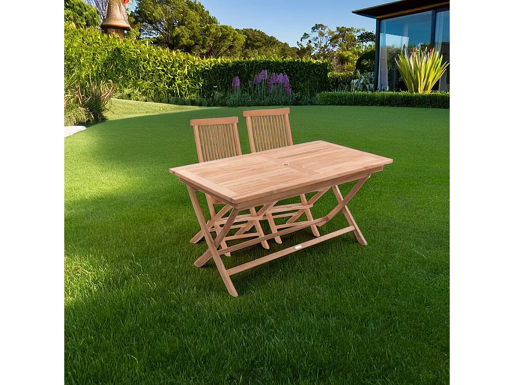 Tavolo pieghevole in teak