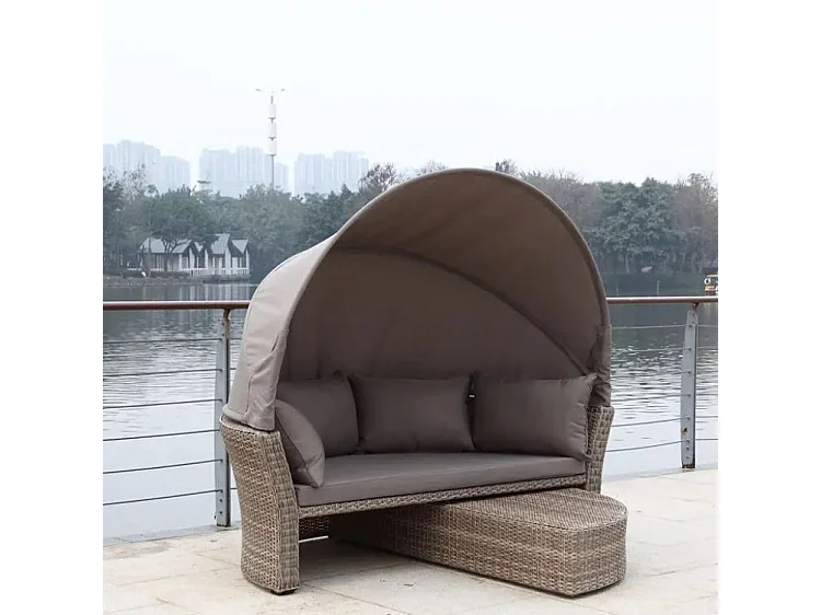 Divano ovale in polirattan "Arena"