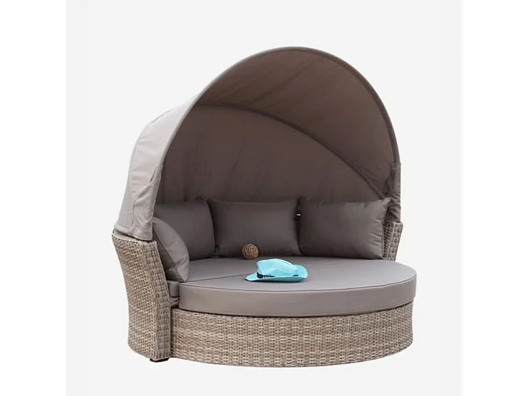 Divano ovale in polirattan "Arena"