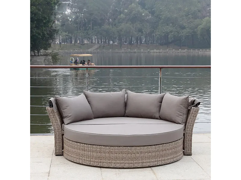 Divano ovale in polirattan "Arena"