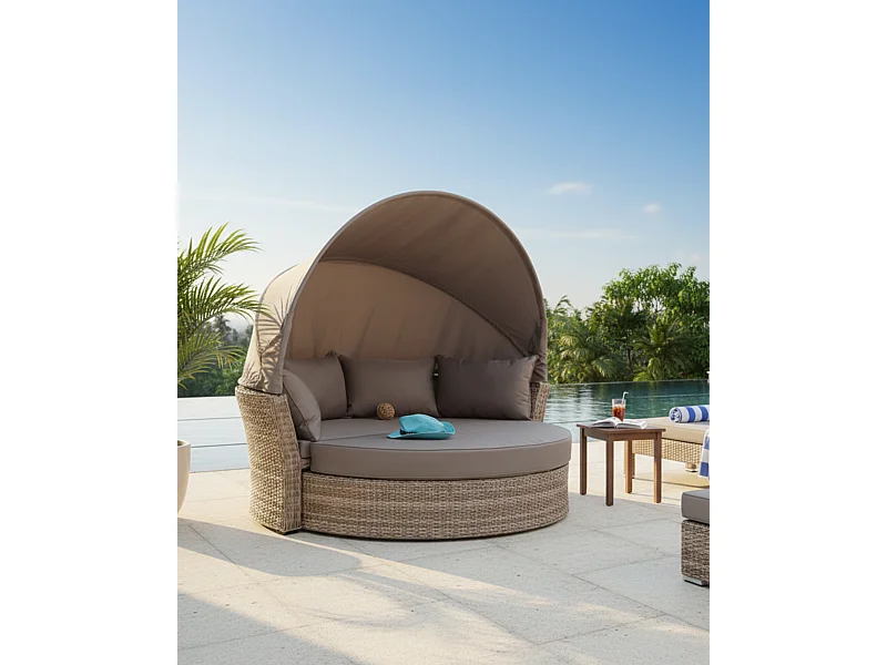 Divano ovale in polirattan "Arena"