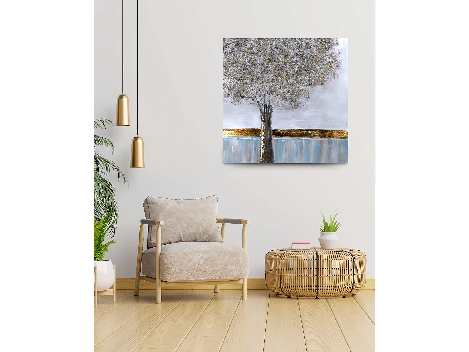 Quadro dipinto albero