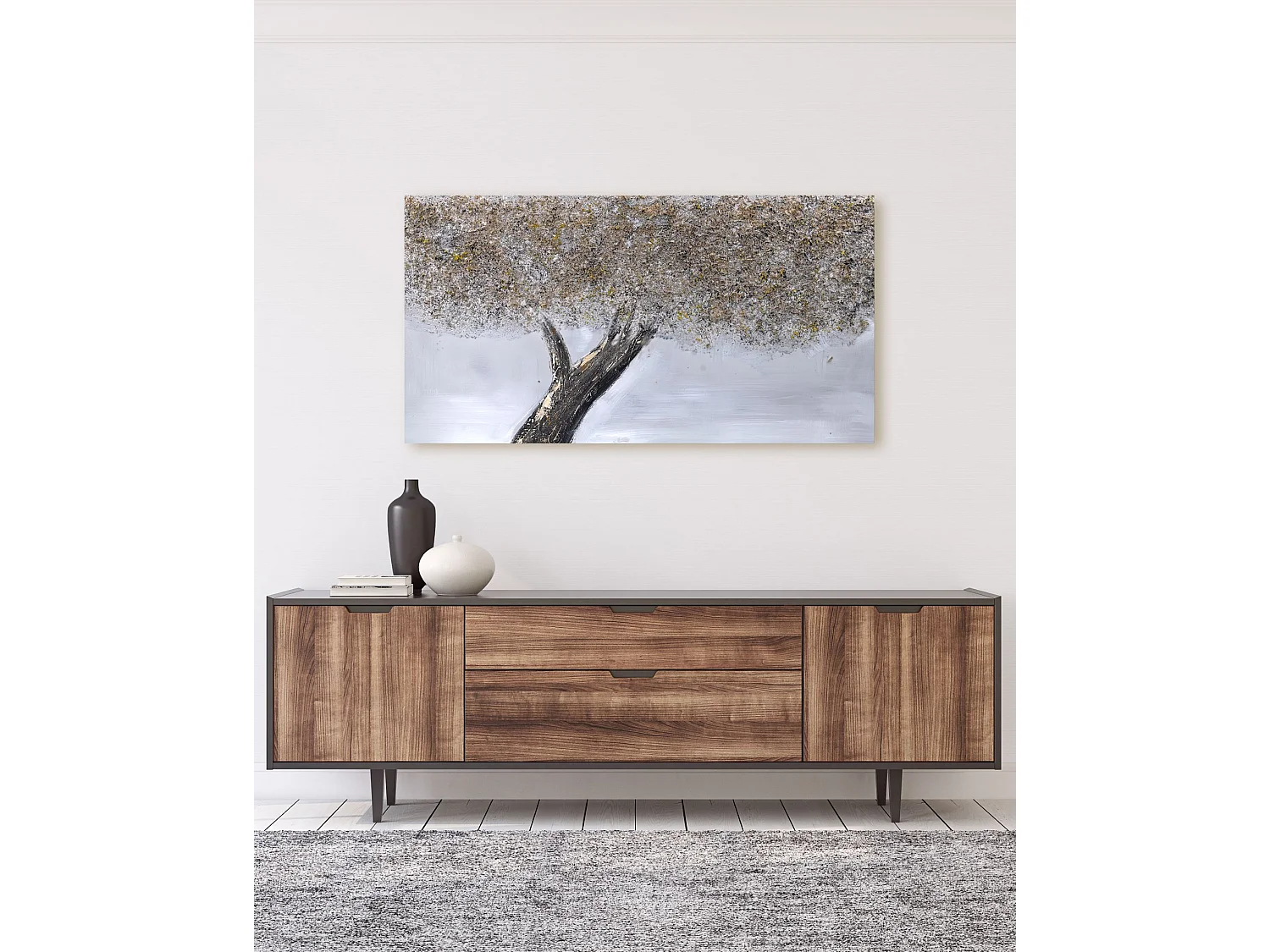 Quadro dipinto chioma albero