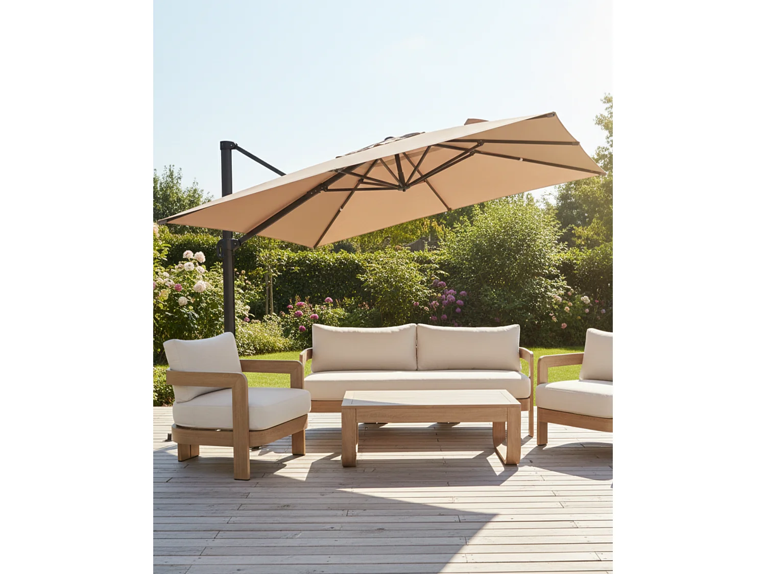 Ombrellone 3X4 con palo laterale