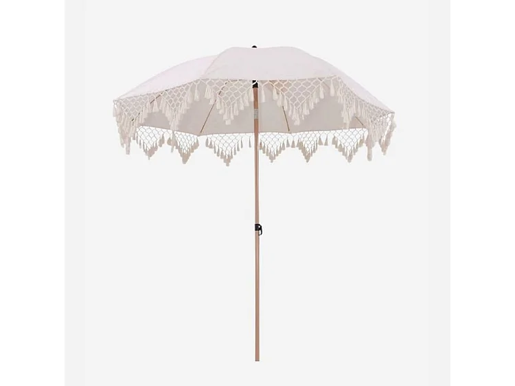 Ombrellone in tessuto con palo in acciaio