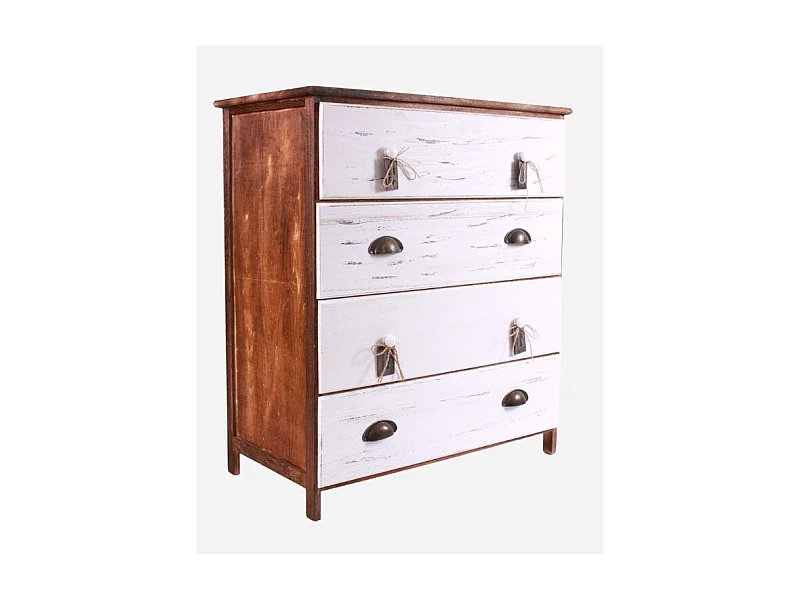 Comò bicolor in paulownia