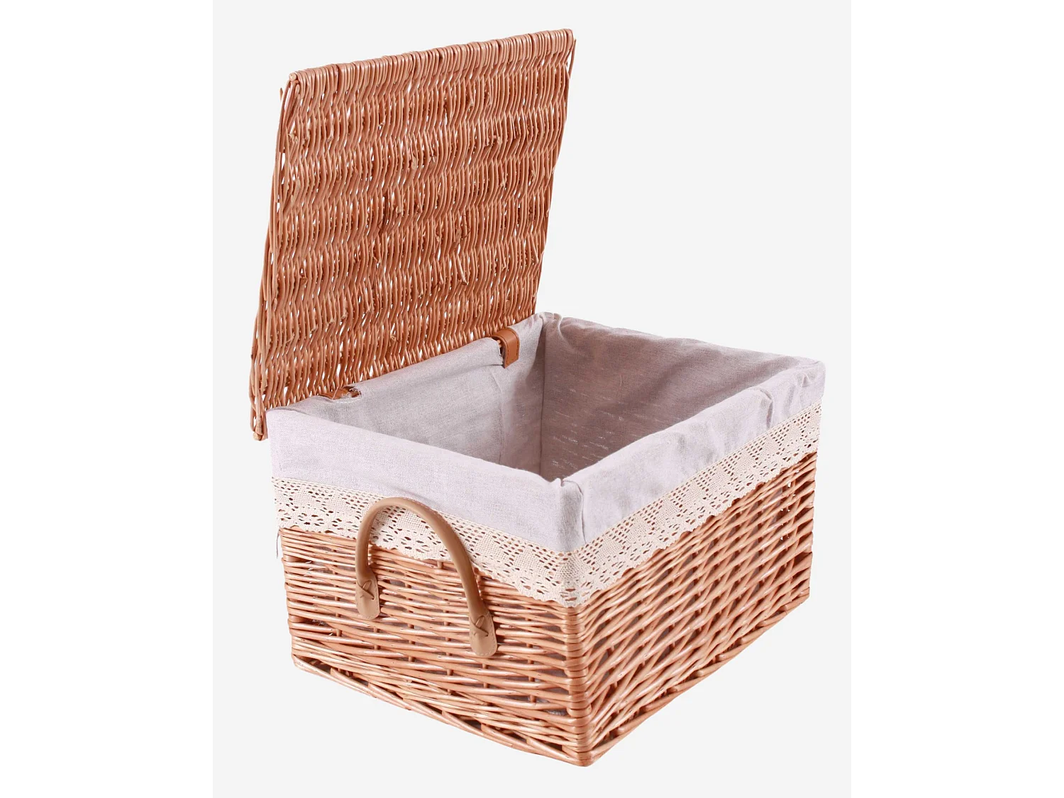 Set di 2 bauli in vimini bollito