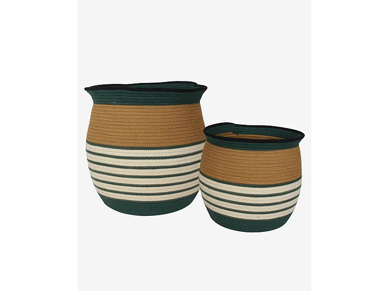 Set 2 cesti multicolor in cotone