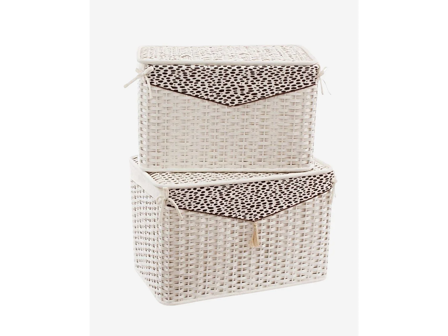 Set di 2 bauli in bambù